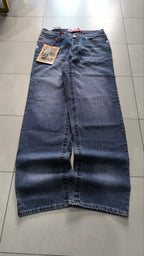 Jeans 96 Novantasei uomo baggy wide leg ricamati Y2K streetwear (L)