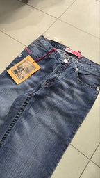 Jeans 96 Novantasei uomo baggy wide leg ricamati Y2K streetwear (L)