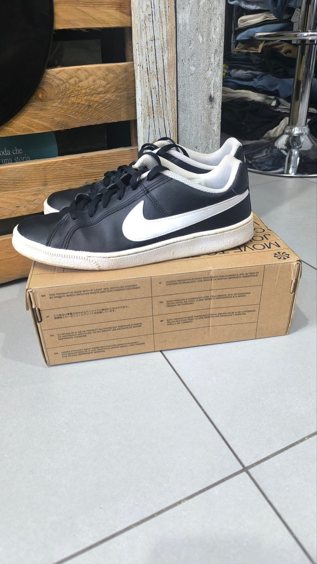 Nike Court Royale nere bianche uomo EU 42 sneakers basse