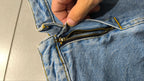 Minigonna jeans donna vintage Y2K denim asimmetrica low waist (S)