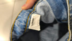 Minigonna jeans donna vintage Y2K denim asimmetrica low waist (S)