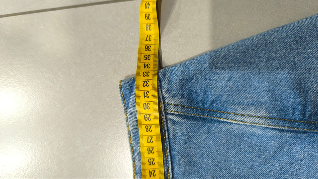 Minigonna jeans donna vintage Y2K denim asimmetrica low waist (S)