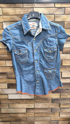 Camicia Pepe Jeans donna S denim Y2K western sexy
