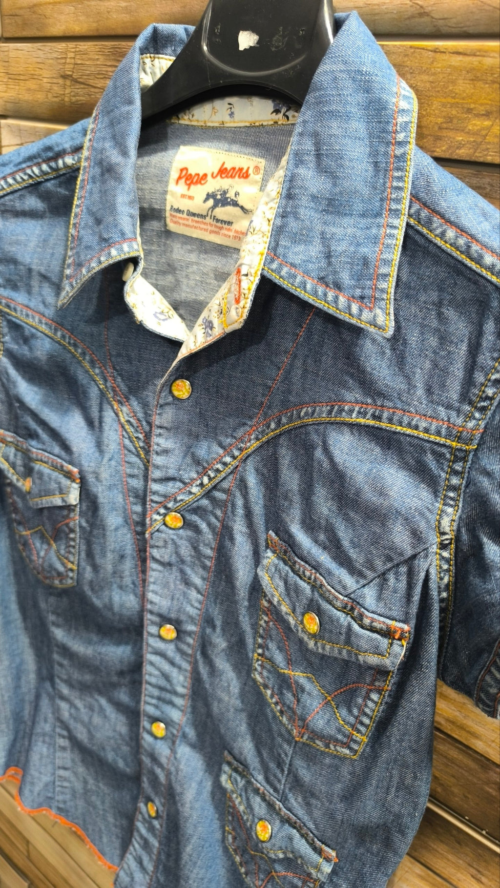Camicia Pepe Jeans donna S denim Y2K western sexy