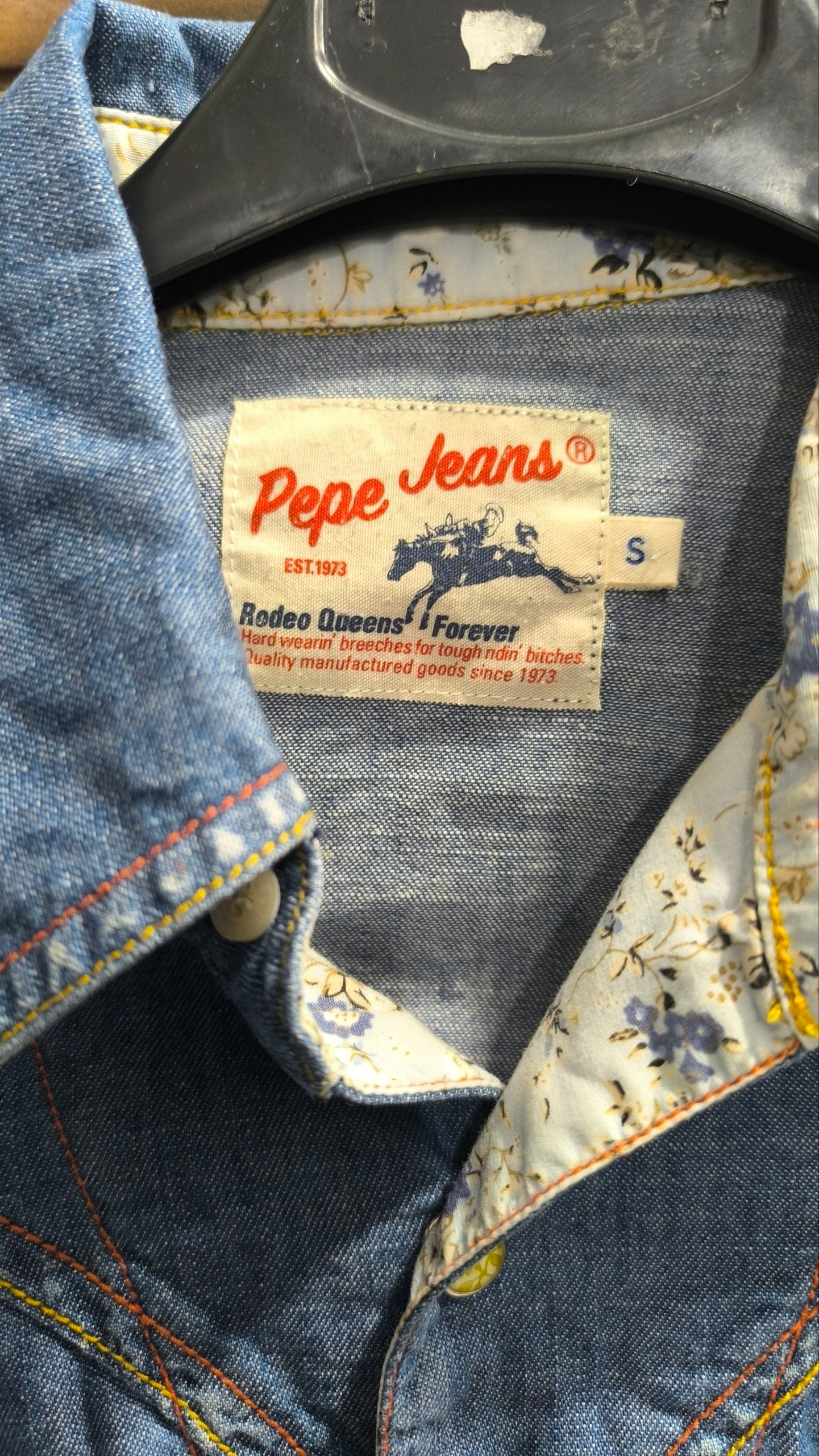 Camicia Pepe Jeans donna S denim Y2K western sexy
