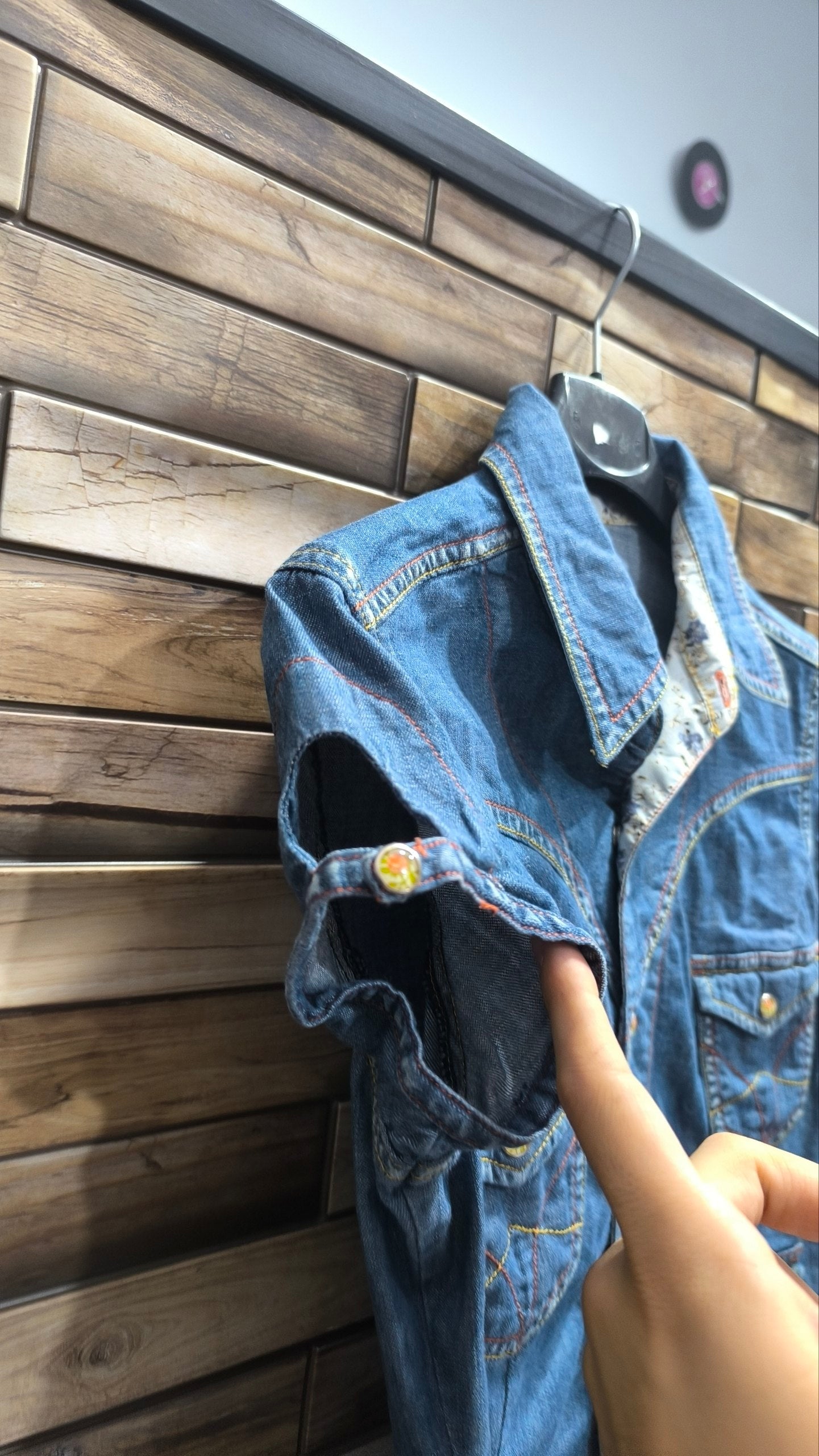 Camicia Pepe Jeans donna S denim Y2K western sexy