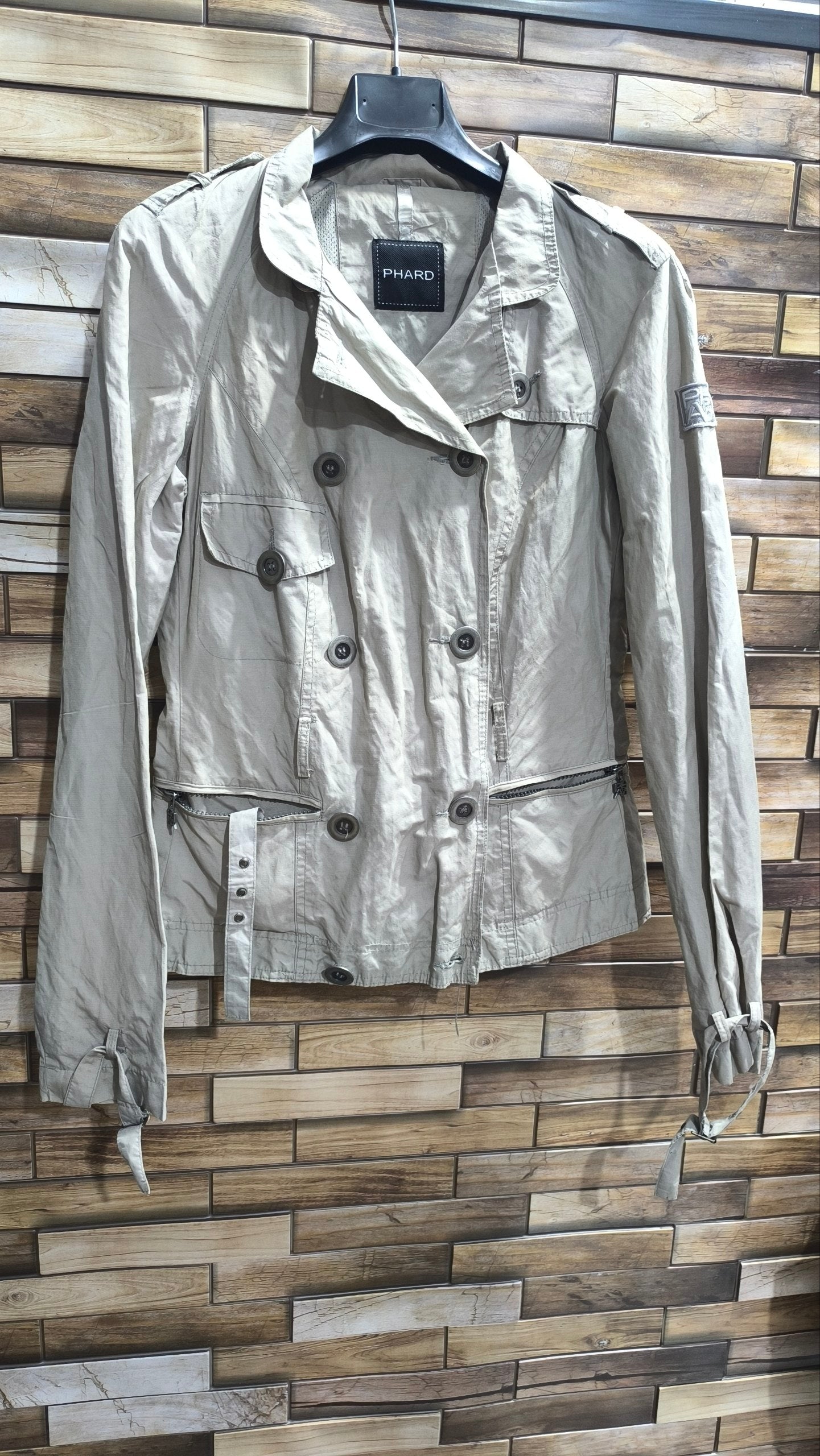Giacca Phard donna 42 beige trench corto Y2K (S)