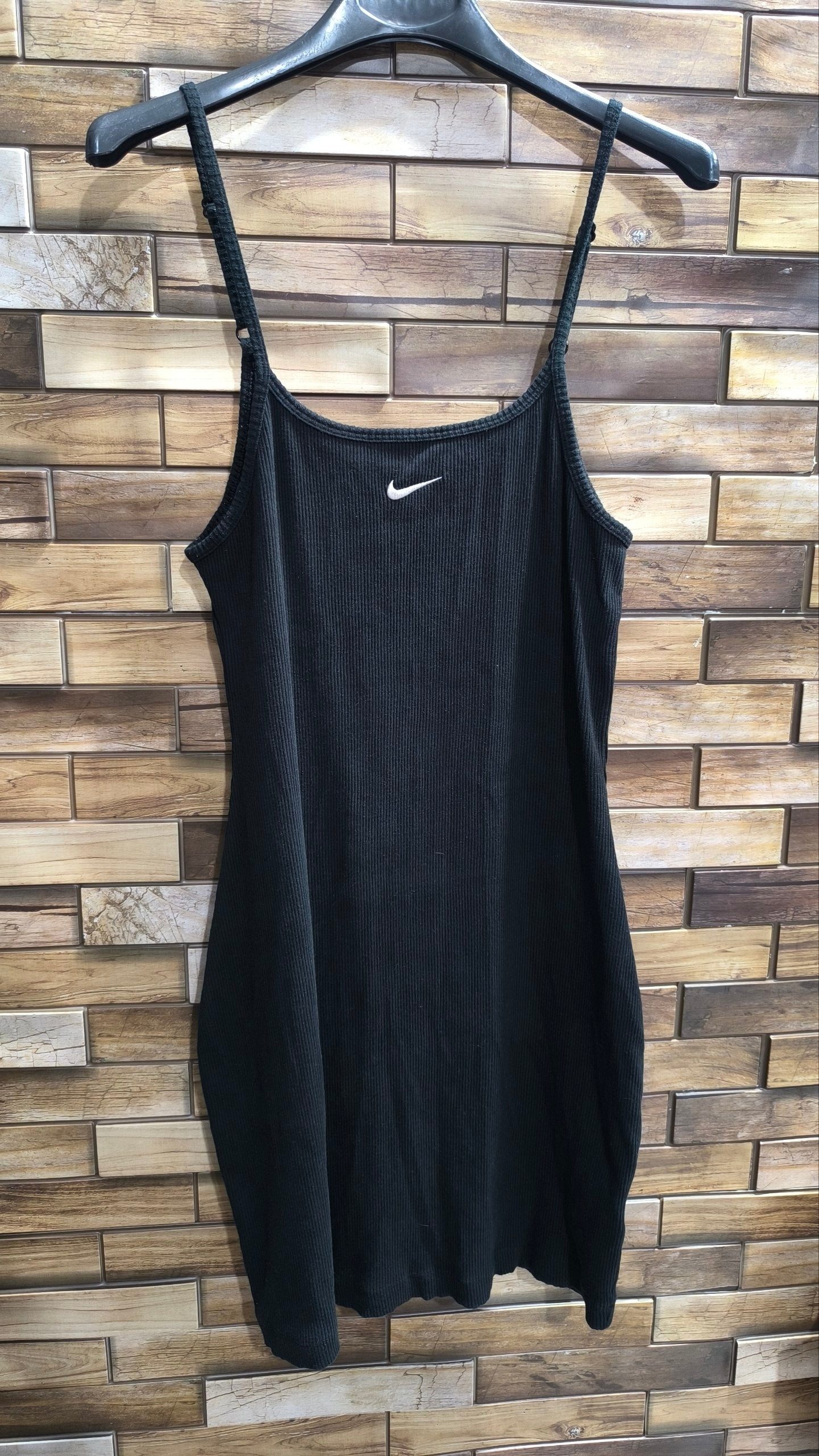 Vestito Nike nero donna S mini dress Y2K a coste