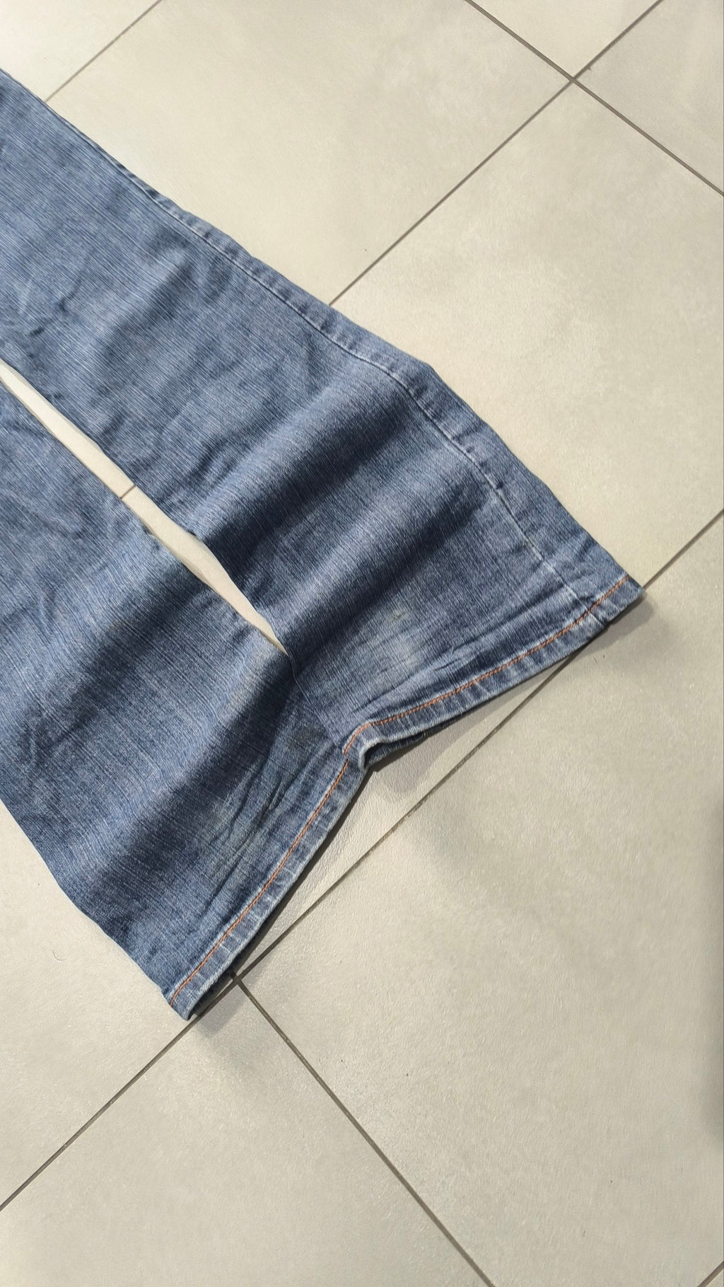Denim Jeans Vintage Y2K Bootcut Flare Fit Low Waist Embroidered Particular (XS)