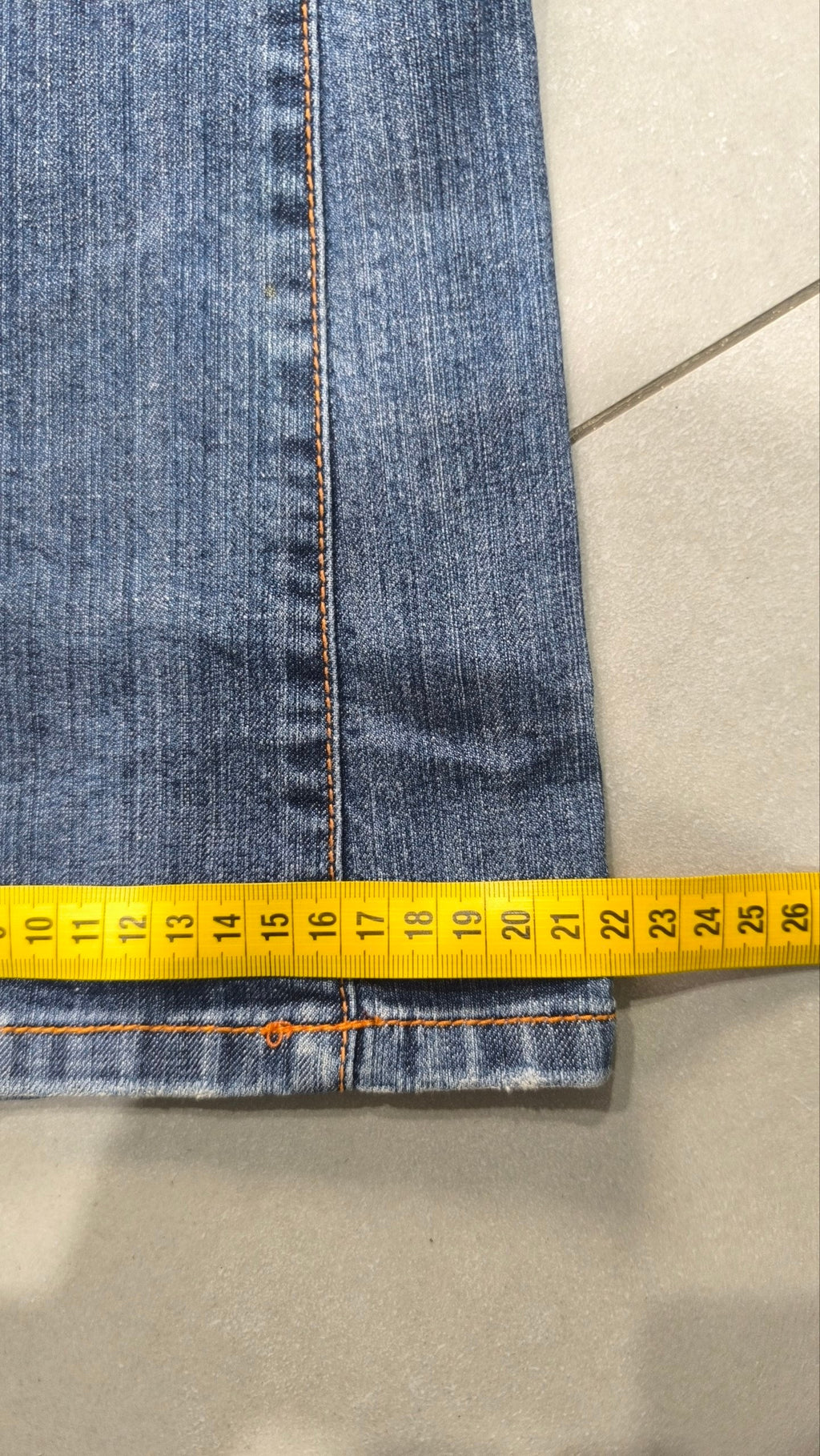Denim Jeans Vintage Y2K Bootcut Flare Fit Low Waist Embroidered Particular (XS)