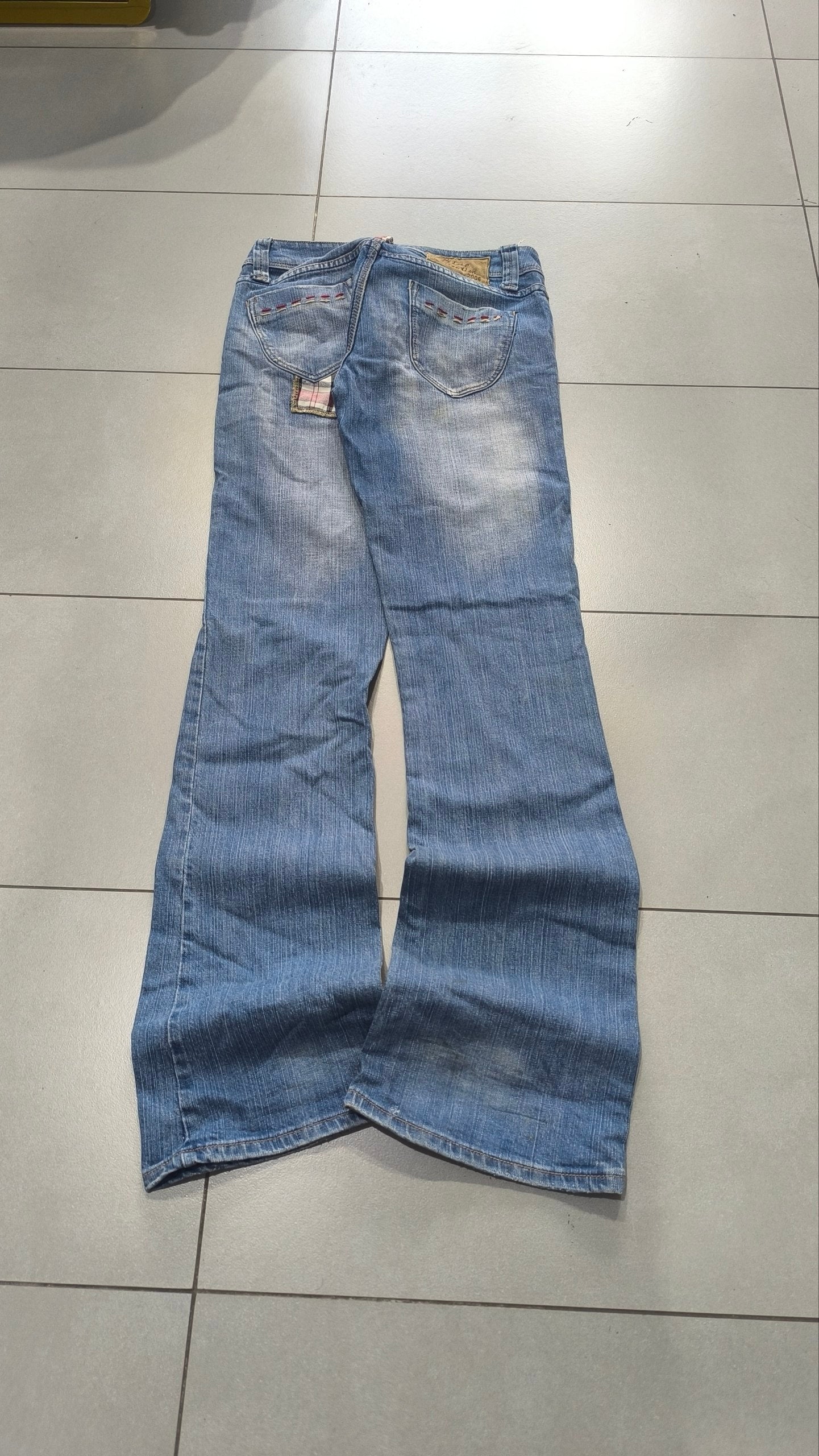 Denim Jeans Vintage Y2K Particular anni 2000 Low Waist Bootcut FLare (XS)