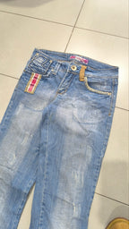 Denim Jeans Vintage Y2K Particular anni 2000 Low Waist Bootcut FLare (XS)