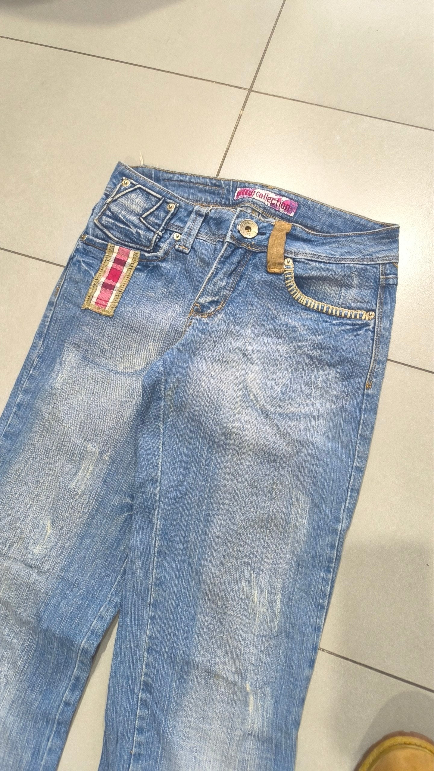 Denim Jeans Vintage Y2K Particular anni 2000 Low Waist Bootcut FLare (XS)