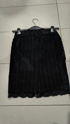 Gonna D&G Velluto a coste Inserti in pelliccia sintetica Vintage Y2K (42)