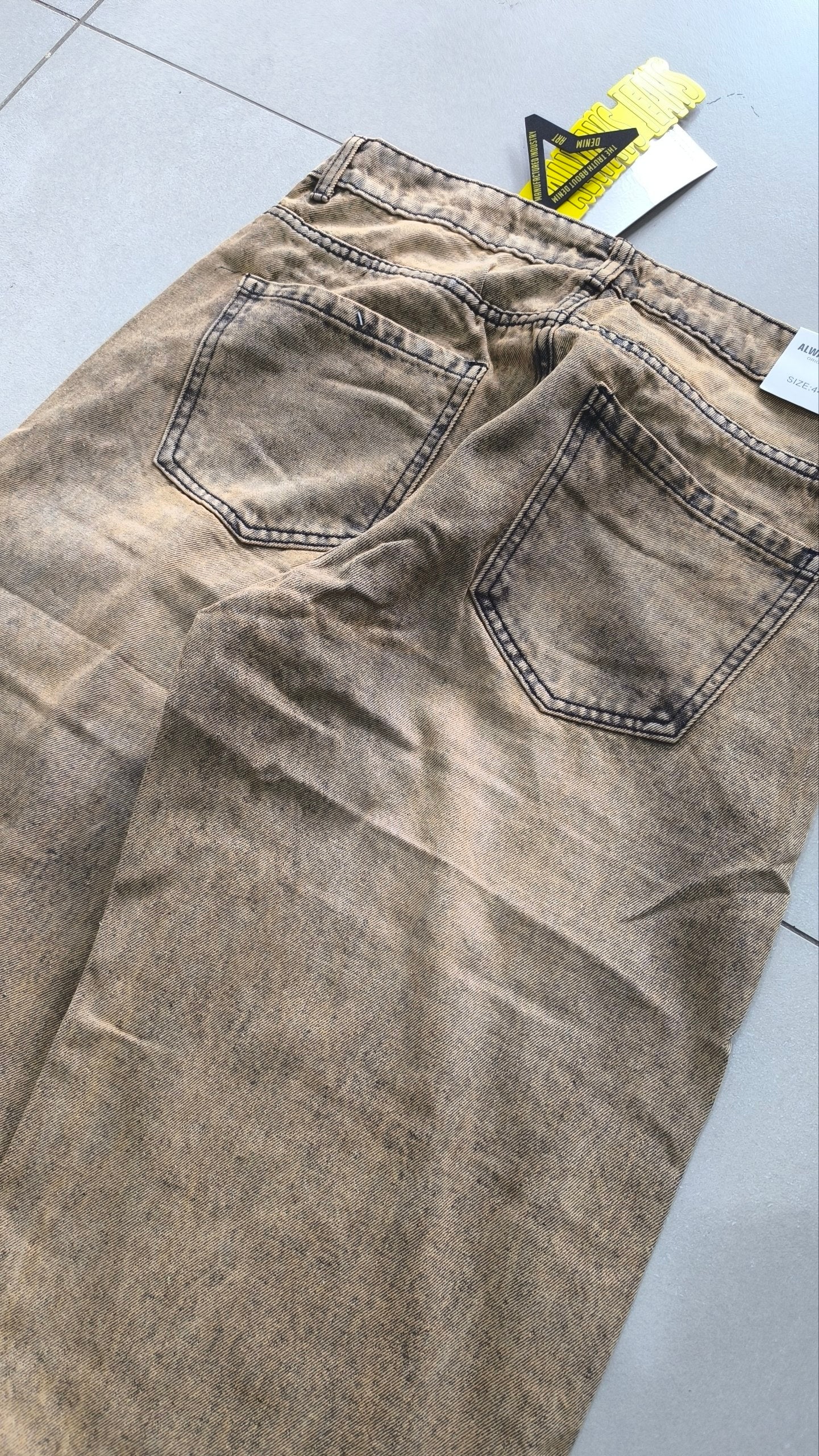 Denim Jeans Vintage Y2K Washed Particular Baggy Fit Hip-Hop Rave