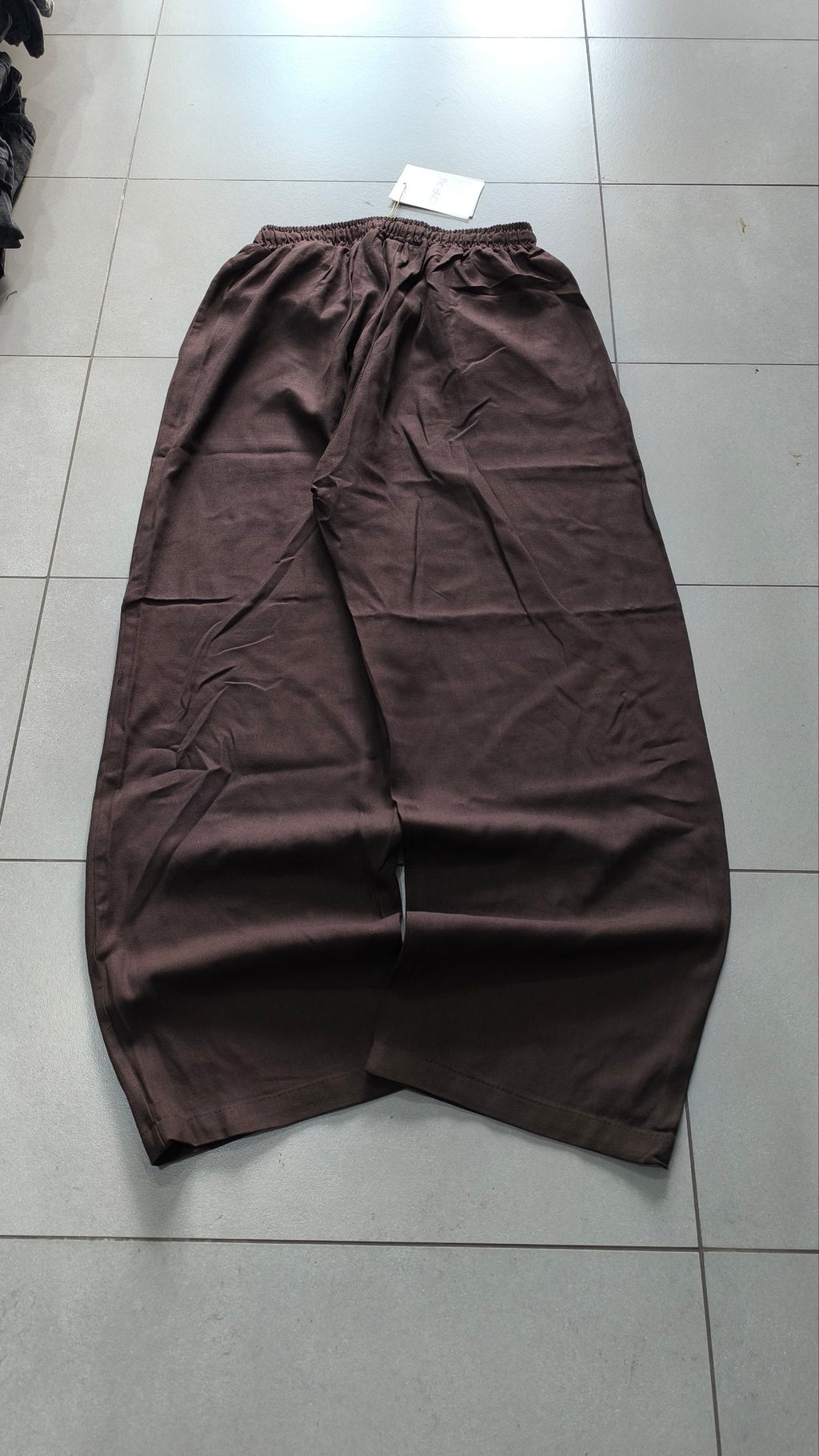 Pantaloni Uomo Lino Baggy Wide Leg Oversize Relaxed Fit