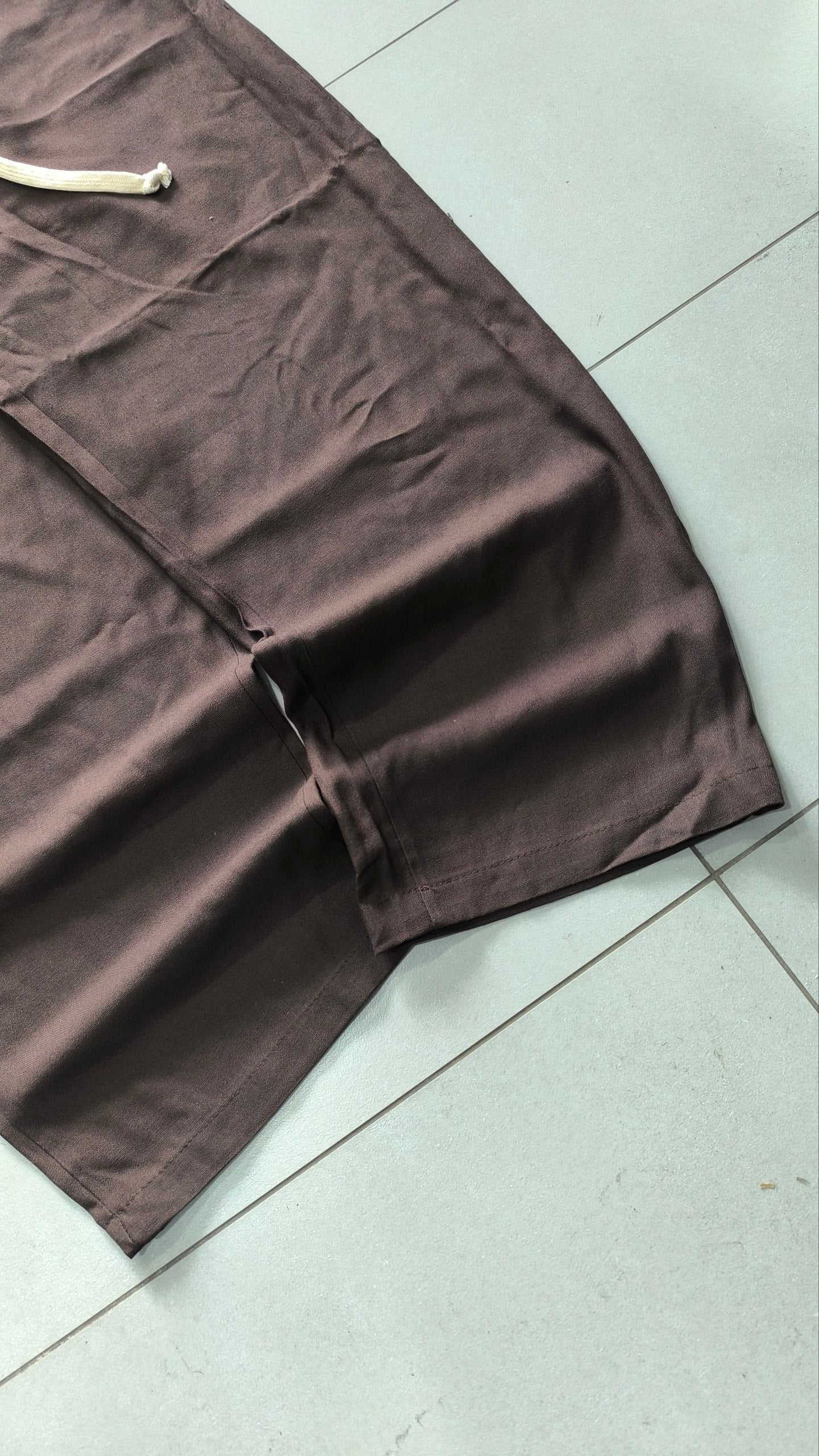 Pantaloni Uomo Lino Baggy Wide Leg Oversize Relaxed Fit