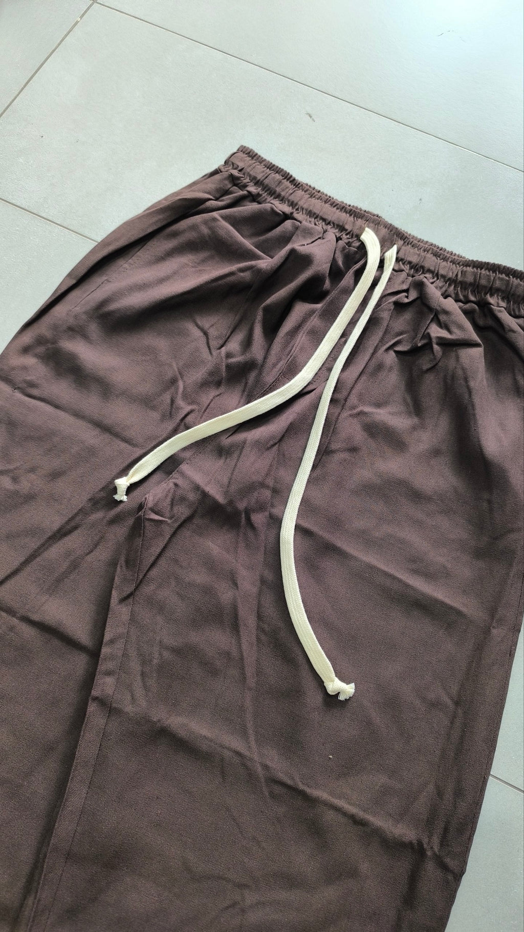 Pantaloni Uomo Lino Baggy Wide Leg Oversize Relaxed Fit