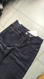 Raw Denim Jeans Dark Blue Super Baggy Balloon Vintage Y2K Particulare Hip-Hop