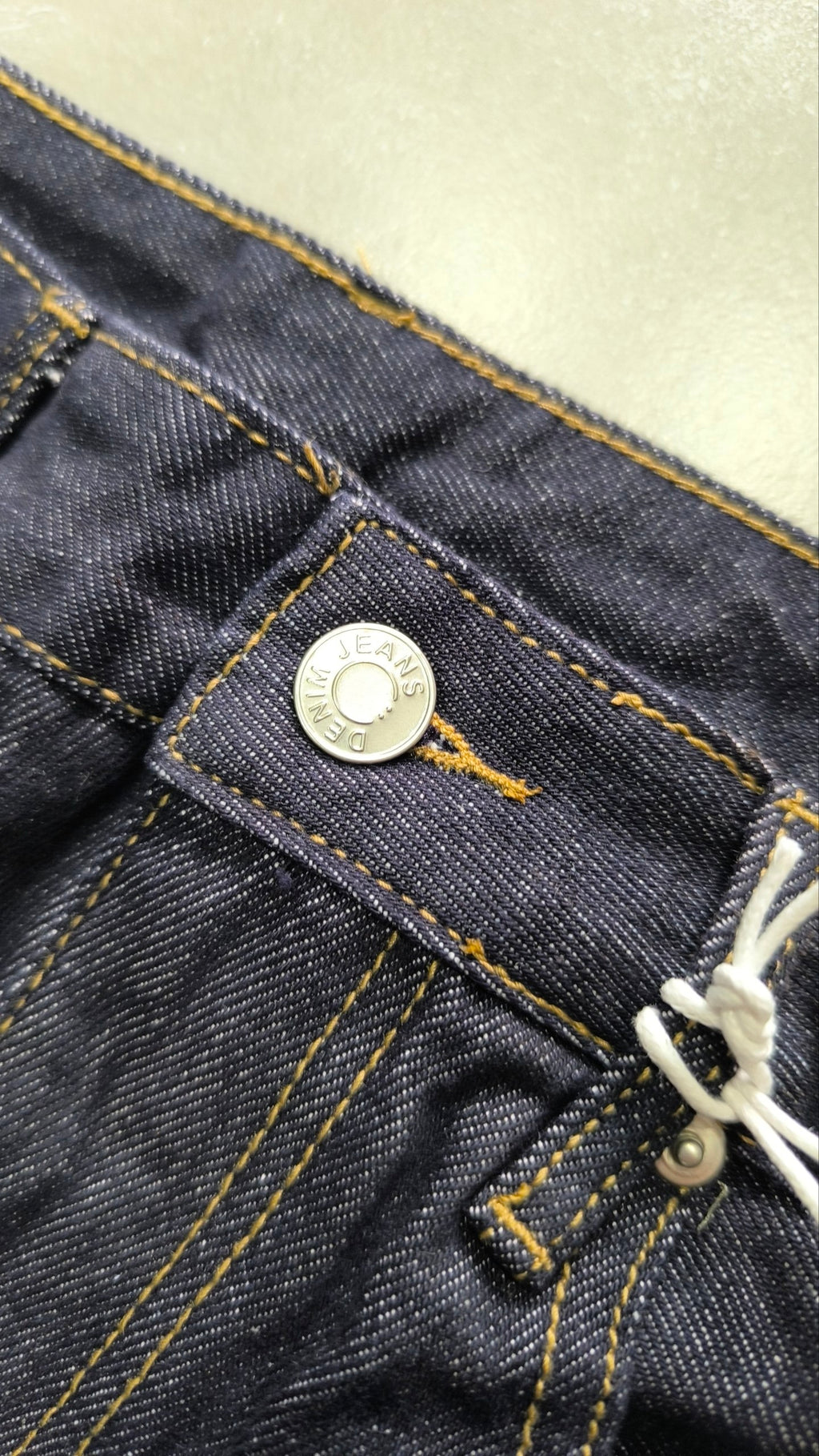 Raw Denim Jeans Dark Blue Super Baggy Balloon Vintage Y2K Particulare Hip-Hop