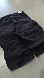 Completo Denim Nero Y2K Cargo Utility Smanicato + Jorts Baggy Hip Hop Streetwear