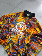 Polo LongSleeve Leggera Printed Geometrical Shape - Maglia da portiere Vintage Royal (XL)