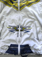 Vintage TrackJacket Canyon Geometrical Shape 80s 90s Boxy Fit Oversize Embroidered (L)