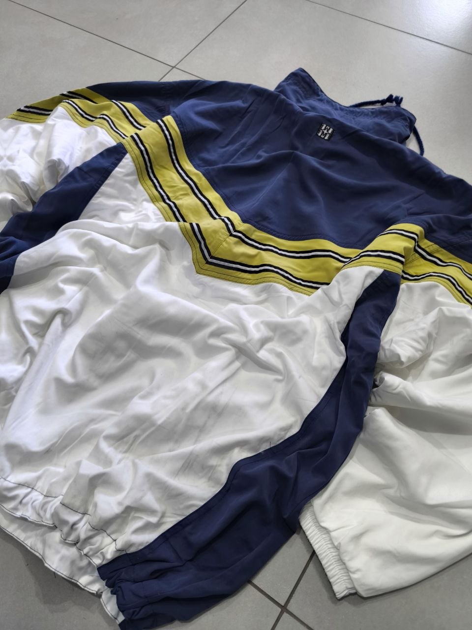 Vintage TrackJacket Canyon Geometrical Shape 80s 90s Boxy Fit Oversize Embroidered (L)