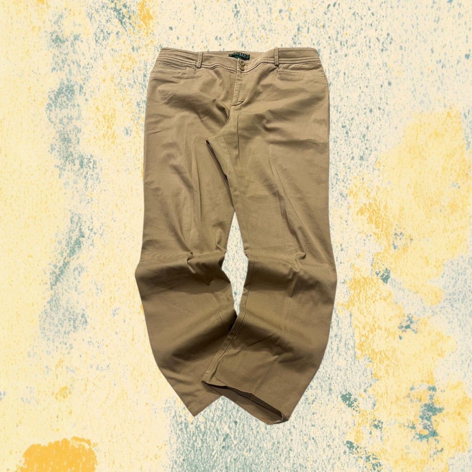 Ralph Lauren Pants Straight Fit Beige - Pantalone Classico Ralph Lauren (XL)