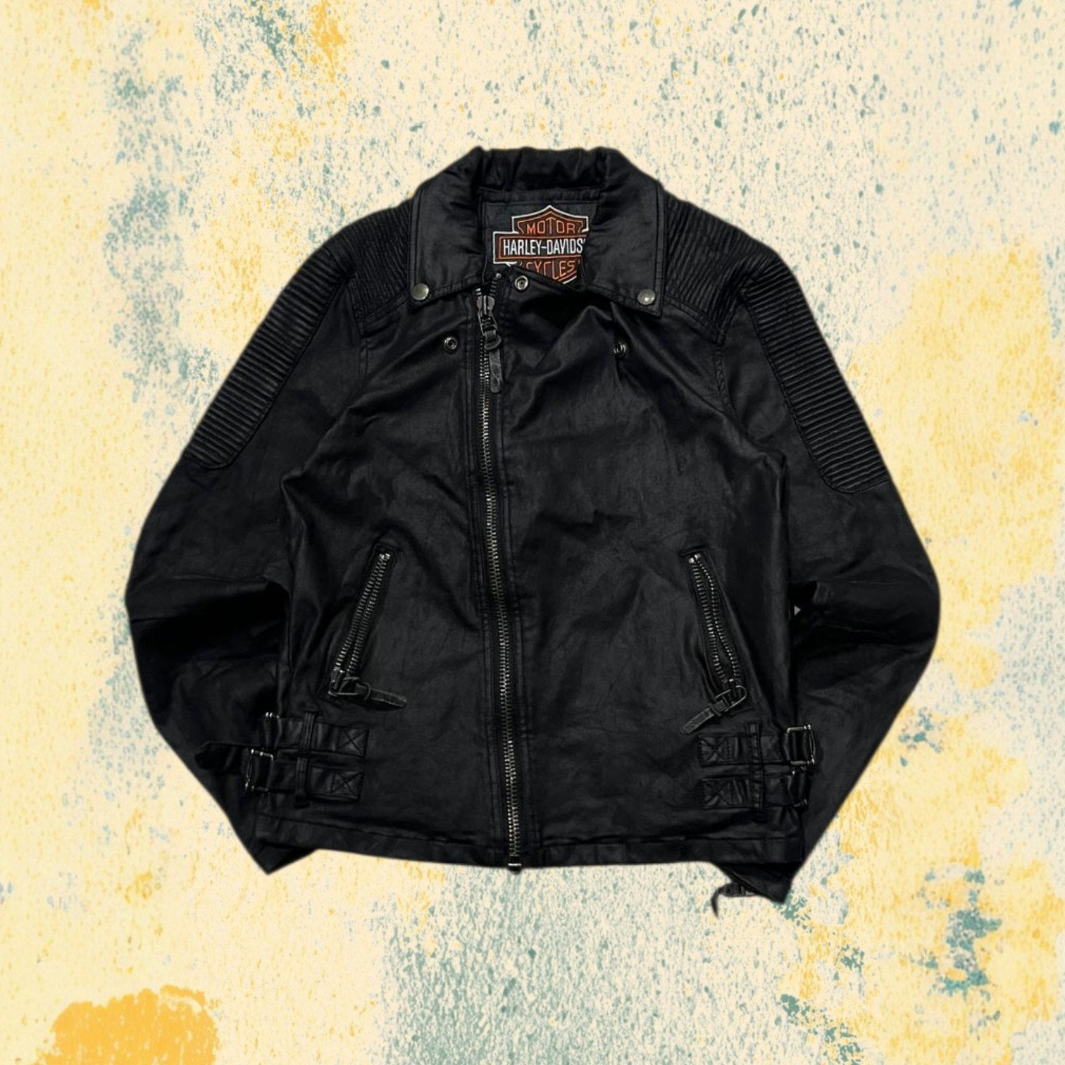 Harley-Davidson Leather Jacket - Vintage Y2K Biker Moto - Size (S) da Donna