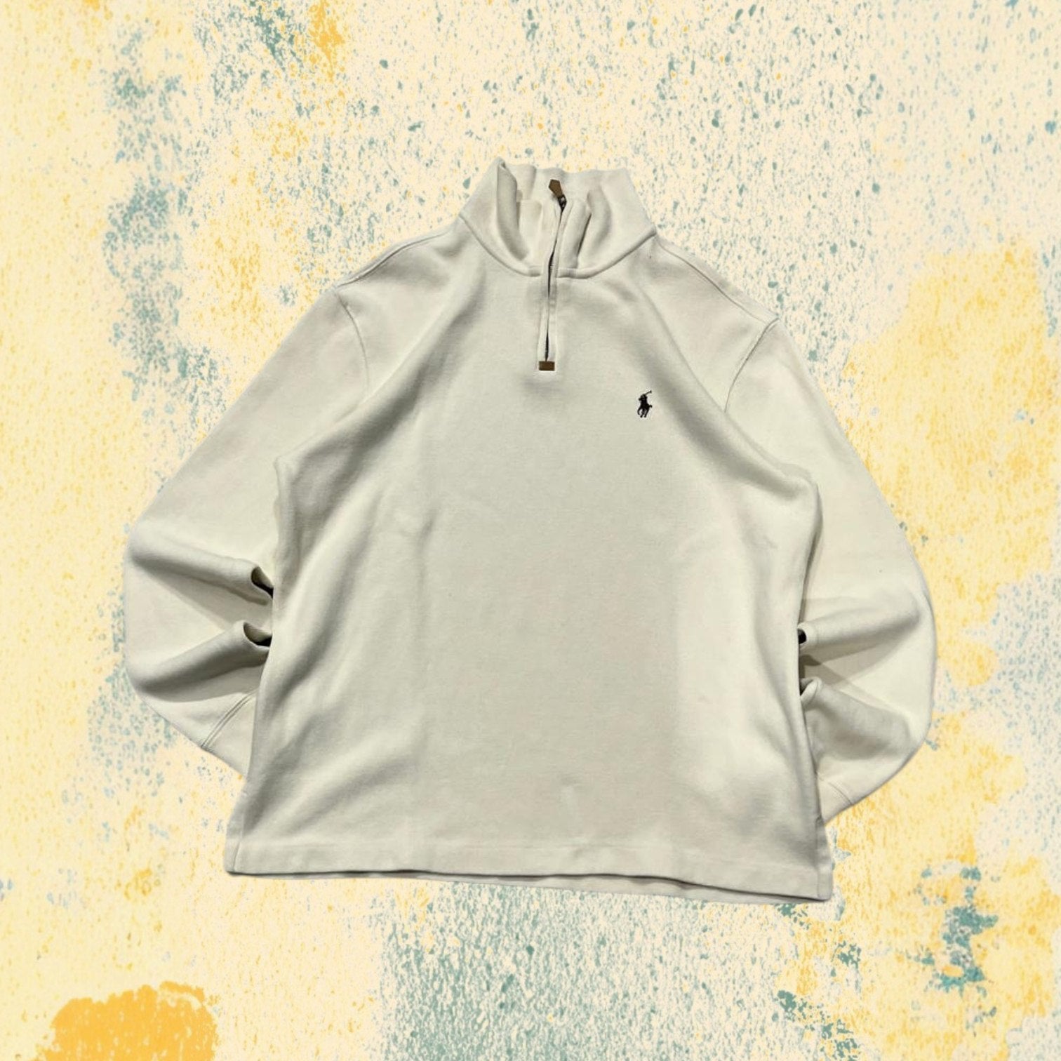 Ralph Lauren 1/4 Zip Sweater - Maglione Ralph Lauren Mezza Zip Dolcevita (M)