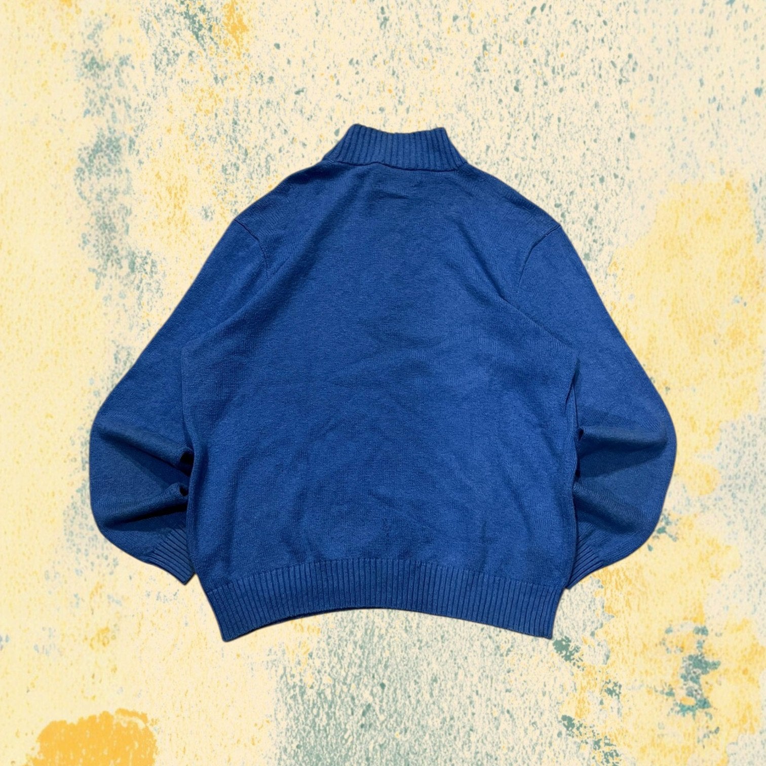 Ralph Lauren 1/4 Zip Sweater - Maglione Ralph Lauren Mezza Zip Dolcevita Blu (M)