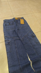 Denim Jeans Vintage Y2K Good & Liu Blu Baggy Fit Low Waist Flare