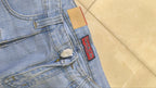 Denim Jeans Vintage Y2K Flare Low Waist "Cargo" Light Blue Y2K
