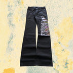Pants Just Cavalli Y2K Vintage BootCut Flare Fit Da Donna Low Waist Printed Japan Style (S)