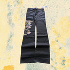 Pants Just Cavalli Y2K Vintage BootCut Flare Fit Da Donna Low Waist Printed Japan Style (S)