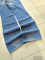 Denim Jeans Just Cavalli Low Waist Da Donna Baggy Fit Flared Washed (S)