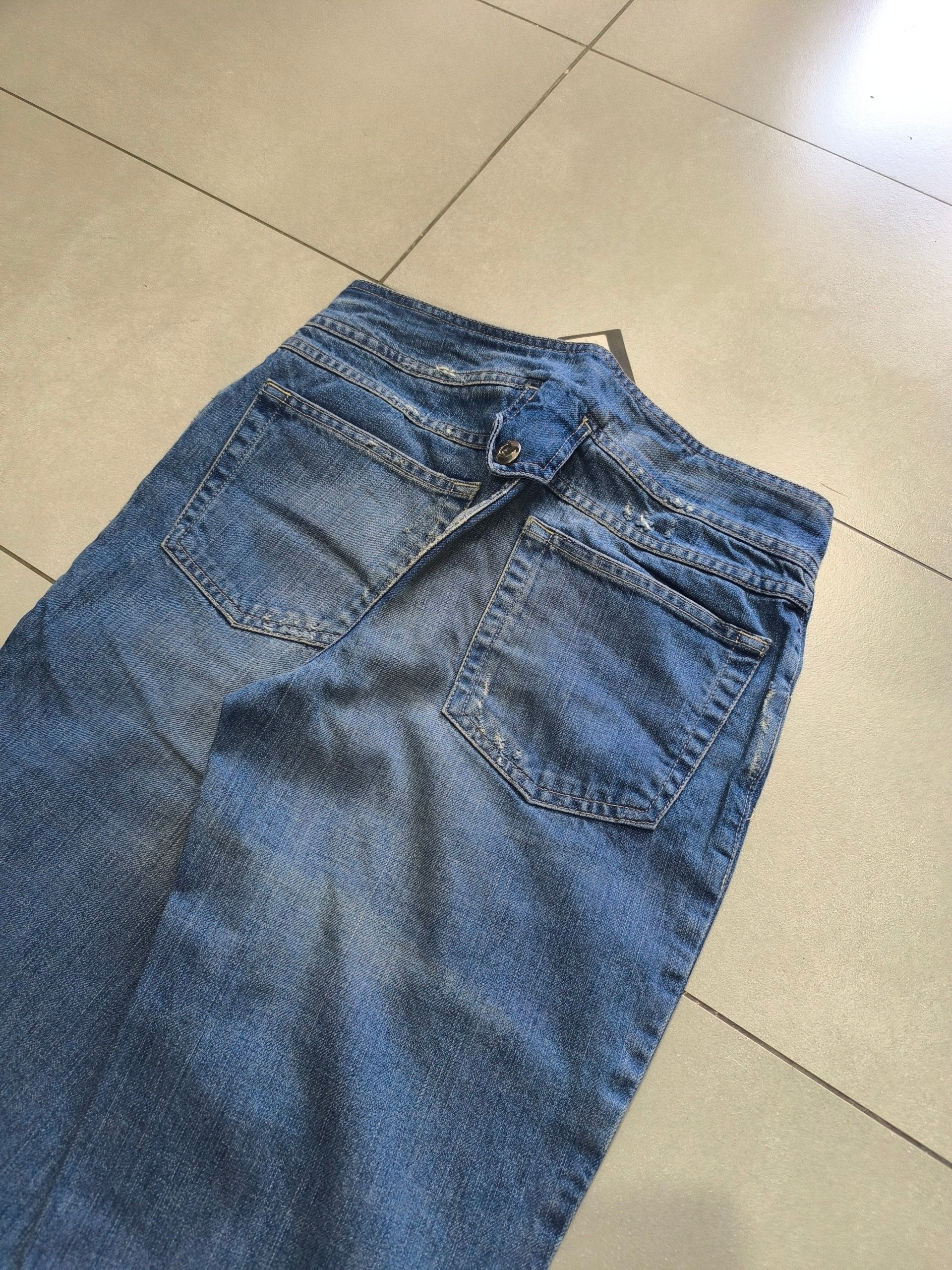 Denim Jeans Just Cavalli Low Waist Da Donna Baggy Fit Flared Washed (S)