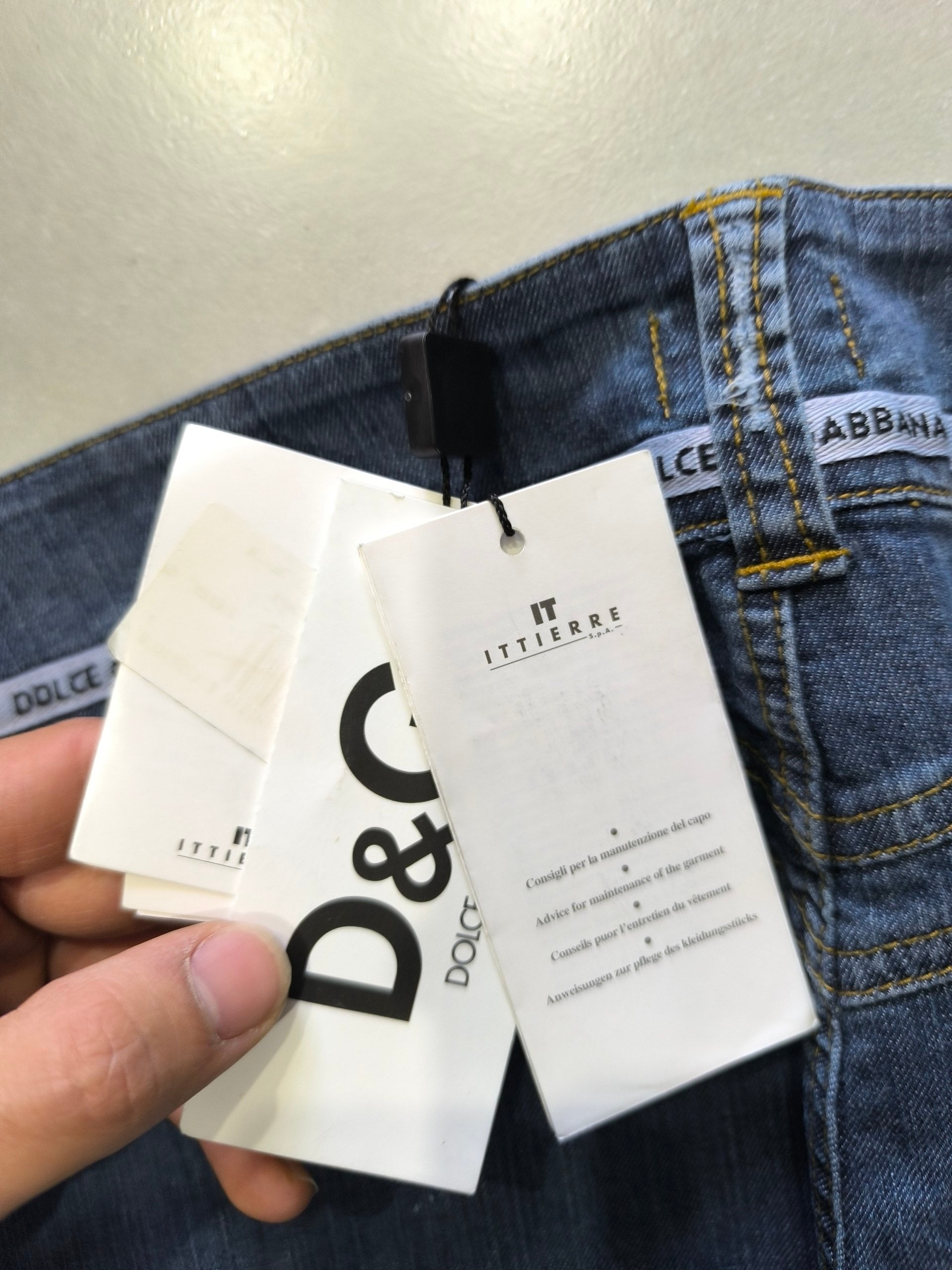 Denim Jeans Dolce E Gabbana D&G Y2K Vintage Super BootCut Flare Fit Low Waist Da Donna (M)