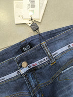 Denim Jeans Dolce E Gabbana D&G Y2K Vintage Super BootCut Flare Fit Low Waist Da Donna (M)
