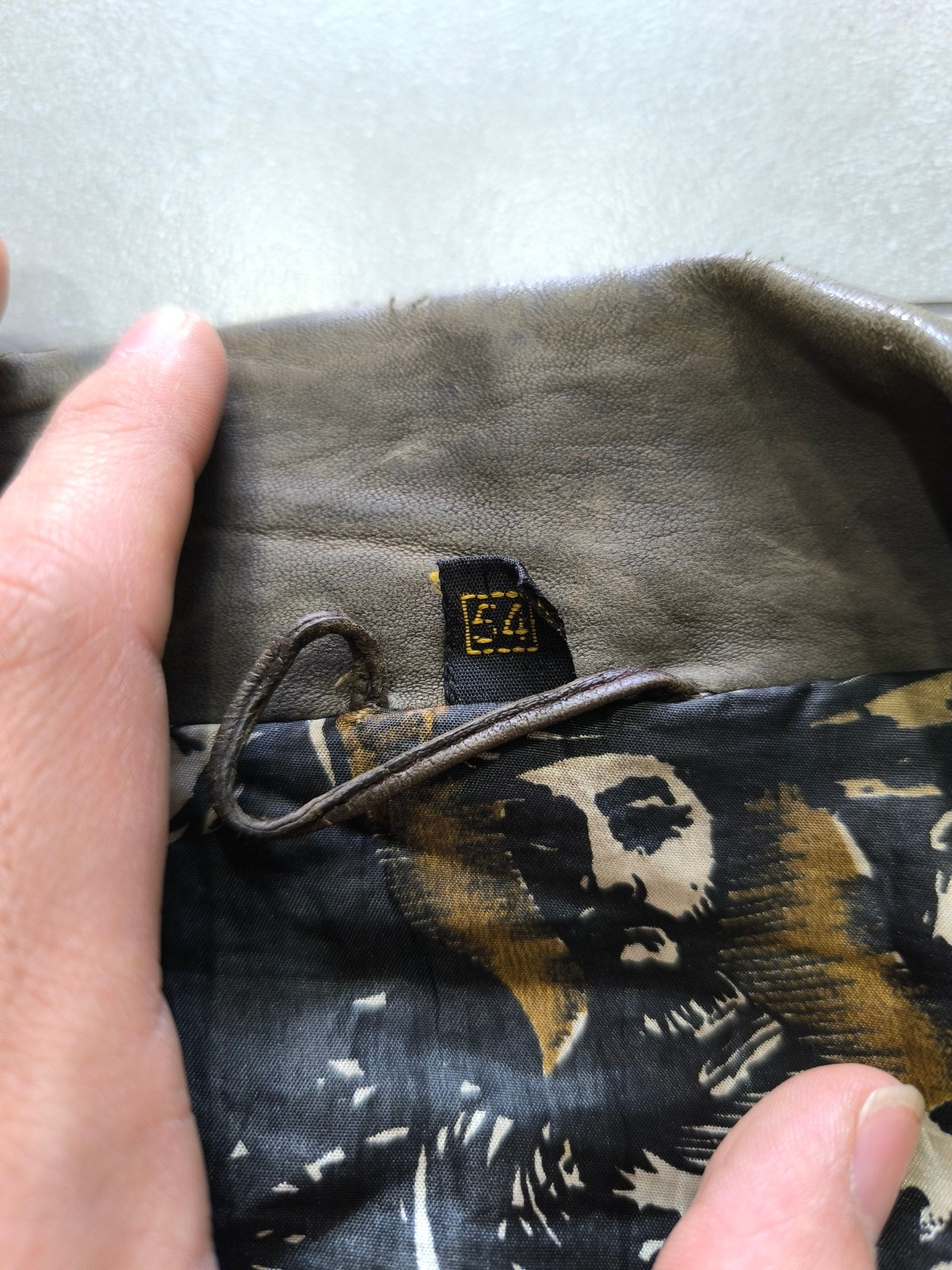Real Leather Jacket Bomber Vintage Y2K - Aviatore in Vera Pelle Boxy Fit Oversize (L)
