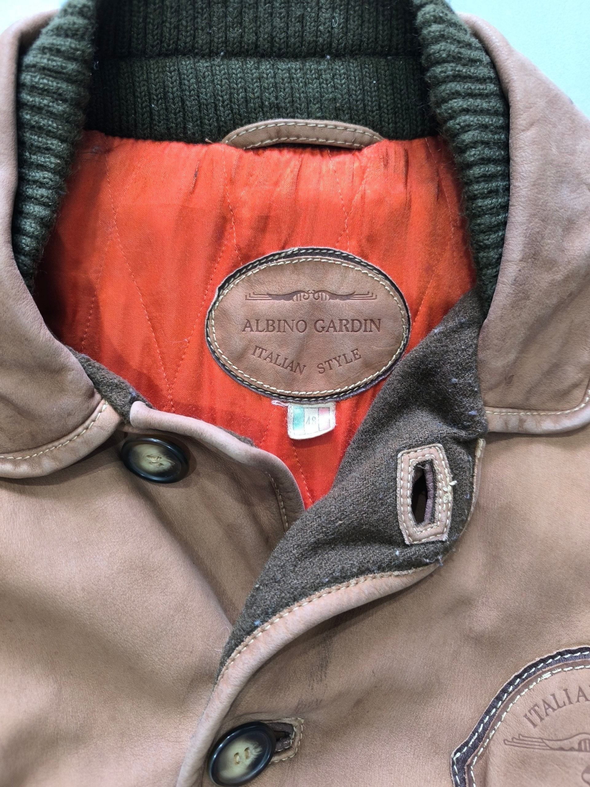 Real Leather Jacket Bomber Vintage Y2K - Aviatore Made in Italy in Vera Pelle Boxy Fit Oversize (L)
