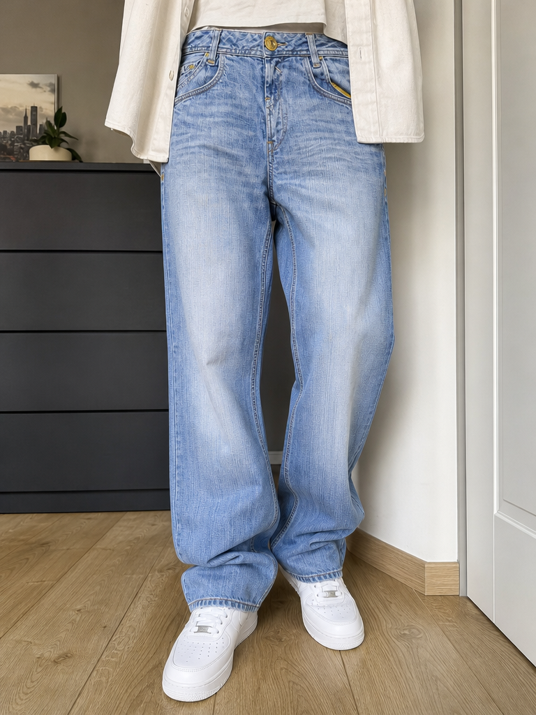 Jeans ABBY Gamba dritta Blu medio slavato