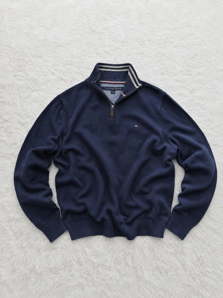 Maglione quarter zip Tommy Hilfiger blu navy (M)