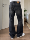 Jeans a zampa Weekday Nero antracite slavato Vintage Y2K