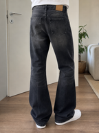 Jeans a zampa Weekday Nero antracite slavato Vintage Y2K