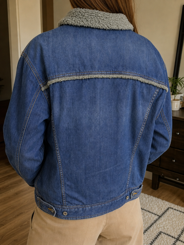 D&G / Dolce & Gabbana giacca di jeans foderata in sherpa Giacca di jeans Dolce & Gabbana Vintage Y2K