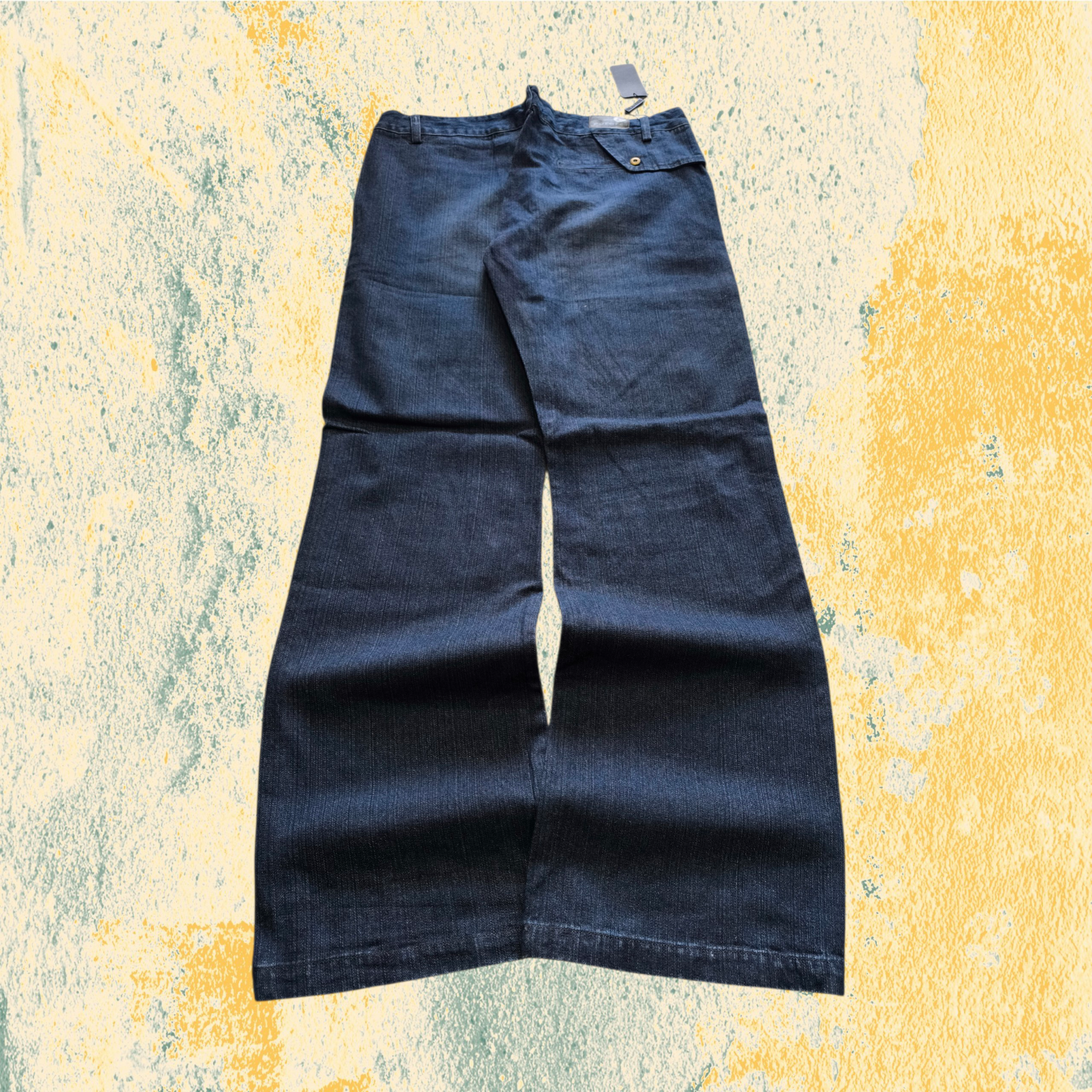 Denim Jeans Baggy Fit Dark Blue Hip-Hop Vintage Y2K (XXL)