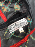 Real Leather Jacket Bomber Vintage Y2K - Aviatore Nero in Camoscio Con Patch in Vera Pelle Boxy Fit Oversize (L)