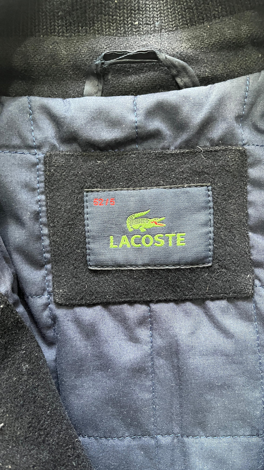 Giubbino Lacoste Nero con Zip (XL)